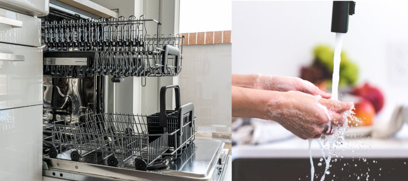 Spülmaschine oder per Hand spülen